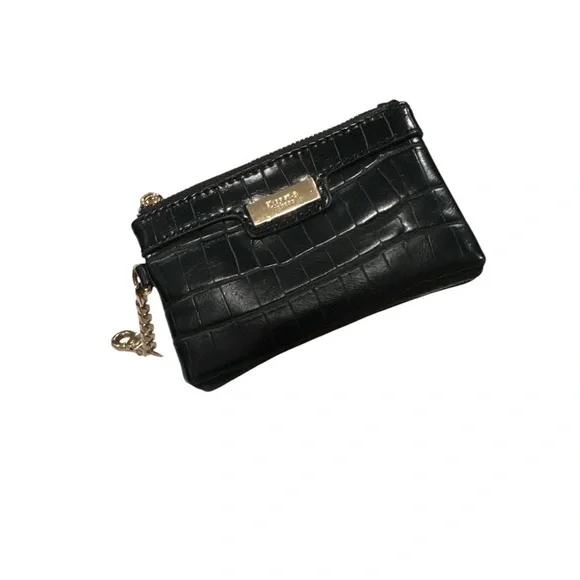 Dune London Black Mini Clutch Croc Embossed Purse - Picture 1 of 11